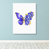 Blume Sapphire Butterfly Leinwanddruck (Insitu (Holzboden))