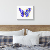 Blume Sapphire Butterfly Leinwanddruck (Insitu (Schlafzimmer))