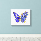 Blume Sapphire Butterfly Leinwanddruck (Insitu (Holzboden))