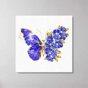 Blume Sapphire Butterfly Leinwanddruck