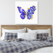Blume Sapphire Butterfly Leinwanddruck (Insitu (Schlafzimmer))