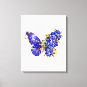 Blume Sapphire Butterfly Leinwanddruck (Vorderseite)