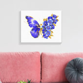 Blume Sapphire Butterfly Leinwanddruck (Insitu (Wohnzimmer))