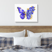 Blume Sapphire Butterfly Leinwanddruck (Insitu (Schlafzimmer))