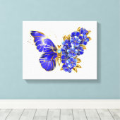 Blume Sapphire Butterfly Leinwanddruck (Insitu (Holzboden))