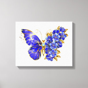 Blume Sapphire Butterfly Leinwanddruck
