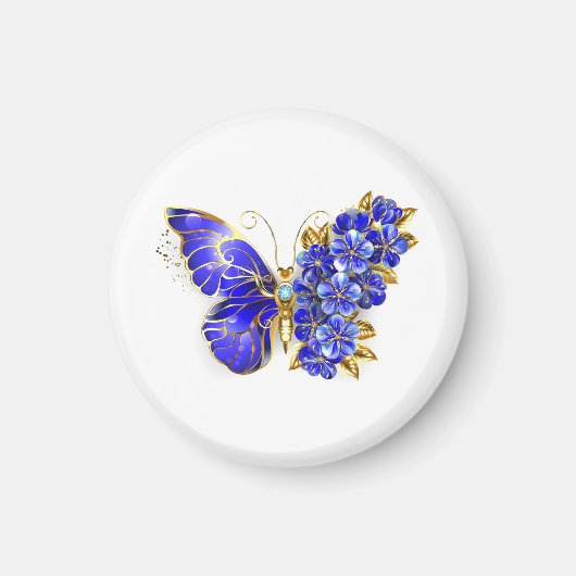 Blume Sapphire Butterfly Magnet (Vorne)