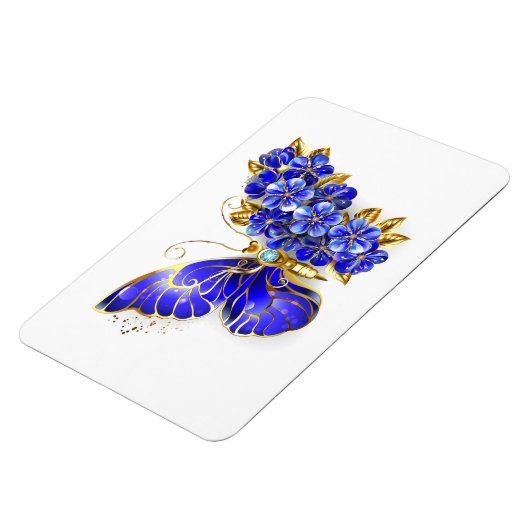 Blume Sapphire Butterfly Magnet (Linke Seite)