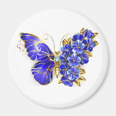 Blume Sapphire Butterfly Magnet (Vorne)