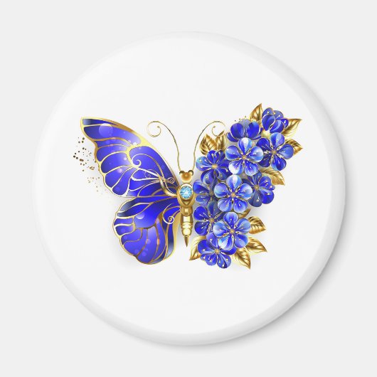 Blume Sapphire Butterfly Magnet (Vorne)