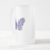 Blume Sapphire Butterfly Mattglas Bierglas (Vorderseite Links)