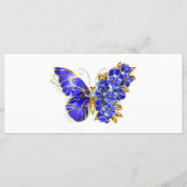 Blume Sapphire Butterfly Menükarte (Vorderseite)