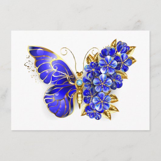 Blume Sapphire Butterfly Menükarte (Vorderseite)