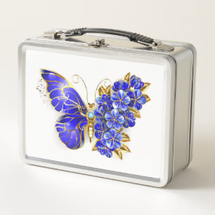 Blume Sapphire Butterfly Metall Brotdose