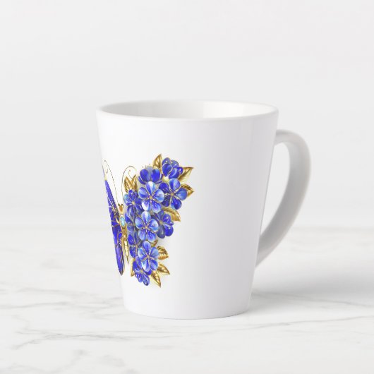 Blume Sapphire Butterfly Milchtasse (Rechte Ecke)