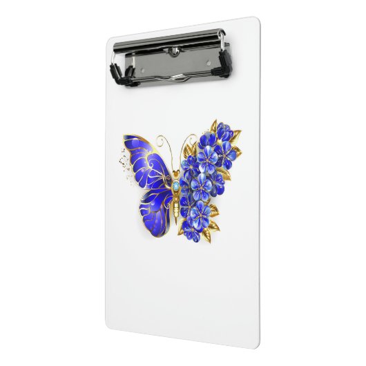 Blume Sapphire Butterfly Mini Klemmbrett (Gewinkelt2)
