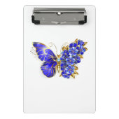 Blume Sapphire Butterfly Mini Klemmbrett (Vorderseite)