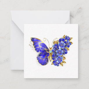Blume Sapphire Butterfly Mitteilungskarte