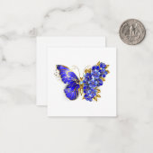 Blume Sapphire Butterfly Mitteilungskarte (Vorderseite/Rückseite Beispiel)