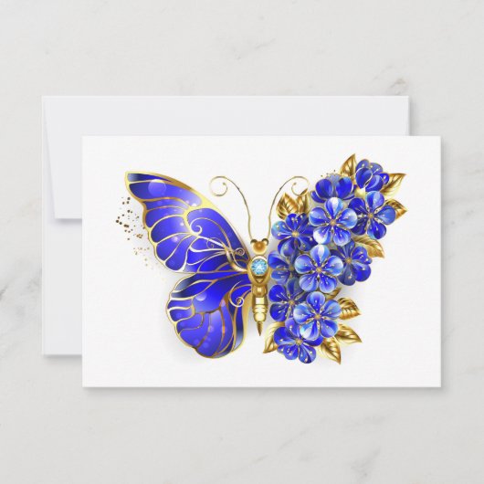 Blume Sapphire Butterfly Mitteilungskarte (Vorderseite)