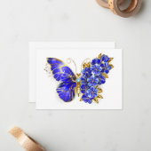 Blume Sapphire Butterfly Mitteilungskarte (Vorderseite/Rückseite Beispiel)
