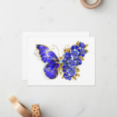 Blume Sapphire Butterfly Mitteilungskarte (Vorderseite/Rückseite Beispiel)