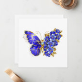 Blume Sapphire Butterfly Mitteilungskarte (Vorderseite/Rückseite Beispiel)