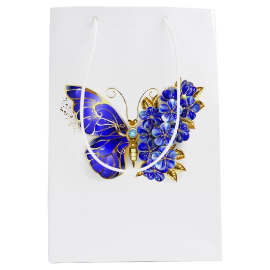 Blume Sapphire Butterfly Mittlere Geschenktüte (Vorderseite)