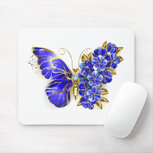 Blume Sapphire Butterfly Mousepad (Mit Mouse)