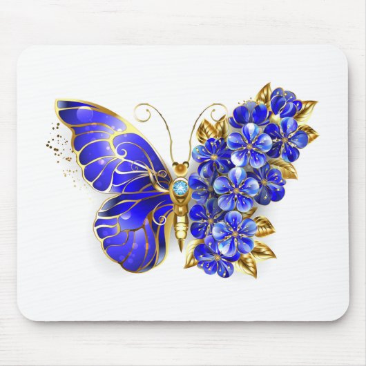 Blume Sapphire Butterfly Mousepad (Vorne)
