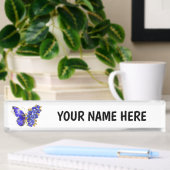 Blume Sapphire Butterfly Namensplakette
