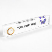Blume Sapphire Butterfly Namensplakette