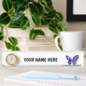 Blume Sapphire Butterfly Namensplakette