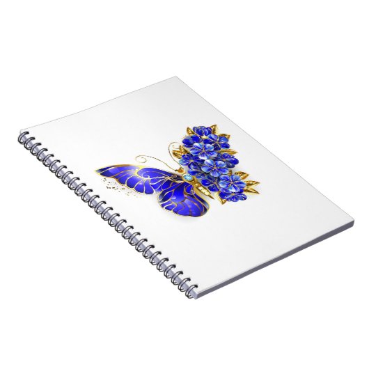 Blume Sapphire Butterfly Notizblock (Rechte Seite)