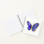 Blume Sapphire Butterfly Notizblock (Innenseite)