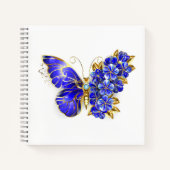 Blume Sapphire Butterfly Notizblock (Vorderseite)