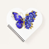 Blume Sapphire Butterfly Notizblock (Vorderseite)