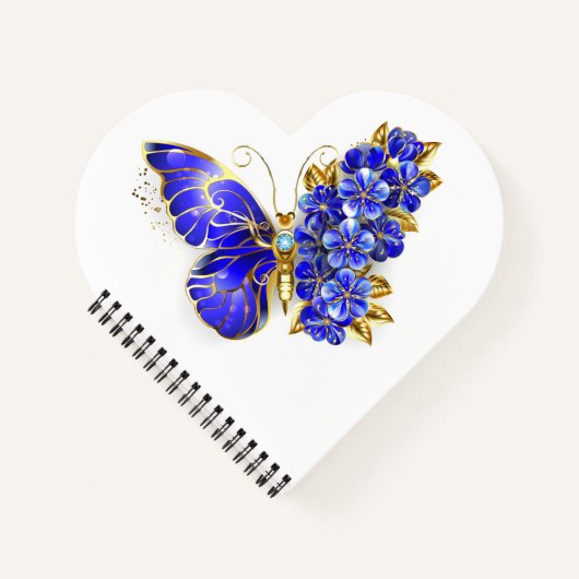 Blume Sapphire Butterfly Notizblock (Vorderseite)