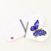 Blume Sapphire Butterfly Notizblock (Innenseite)
