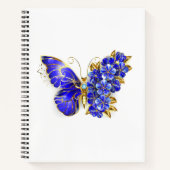 Blume Sapphire Butterfly Notizblock (Vorderseite)
