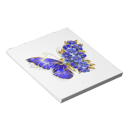 Blume Sapphire Butterfly Notizblock (angewinkelt)