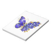 Blume Sapphire Butterfly Notizblock (Rotiert)