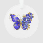 Blume Sapphire Butterfly Ornament (Rückseite)