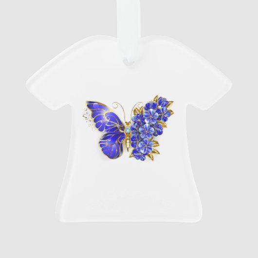 Blume Sapphire Butterfly Ornament (Rückseite)
