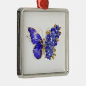 Blume Sapphire Butterfly Ornament Aus Metall (Rechts)