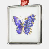 Blume Sapphire Butterfly Ornament Aus Metall (Links)