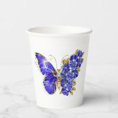 Blume Sapphire Butterfly Pappbecher (Rückseite)