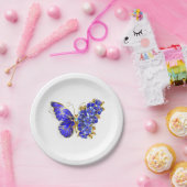 Blume Sapphire Butterfly Pappteller (Party)