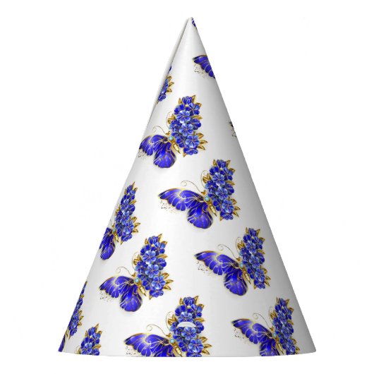 Blume Sapphire Butterfly Partyhütchen (Links)