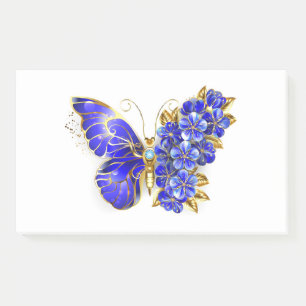 Blume Sapphire Butterfly Post-it Klebezettel